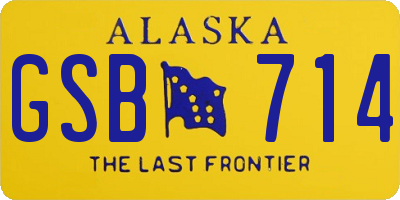 AK license plate GSB714