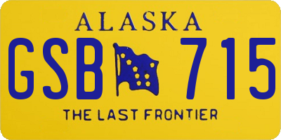 AK license plate GSB715