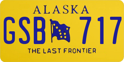 AK license plate GSB717