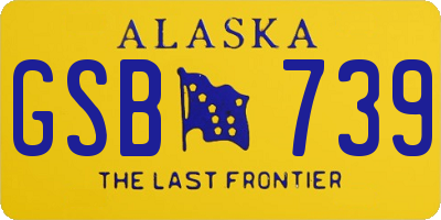 AK license plate GSB739