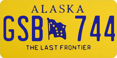 AK license plate GSB744