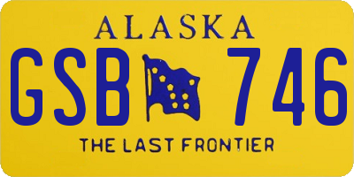 AK license plate GSB746