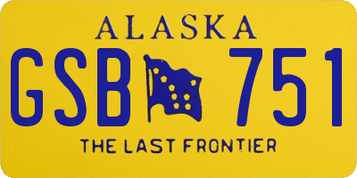 AK license plate GSB751