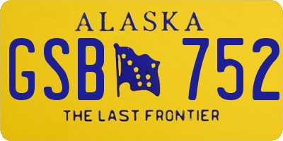 AK license plate GSB752