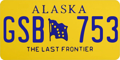 AK license plate GSB753