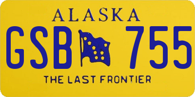 AK license plate GSB755