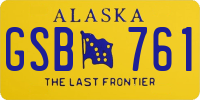 AK license plate GSB761