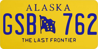 AK license plate GSB762