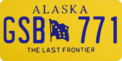 AK license plate GSB771