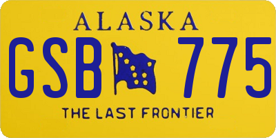 AK license plate GSB775