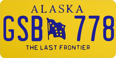 AK license plate GSB778