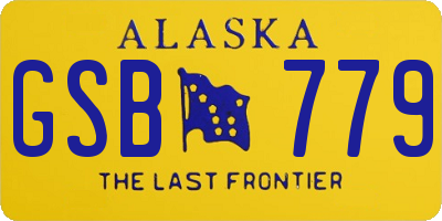 AK license plate GSB779