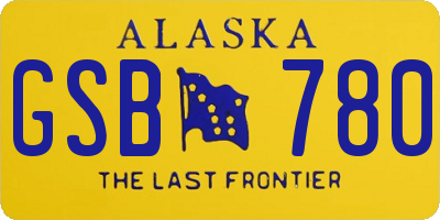 AK license plate GSB780