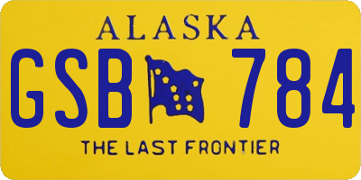 AK license plate GSB784