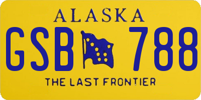 AK license plate GSB788