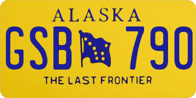 AK license plate GSB790