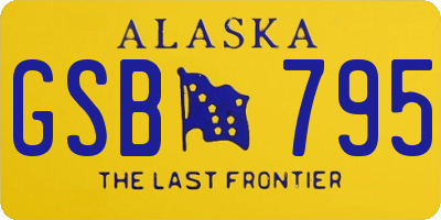 AK license plate GSB795