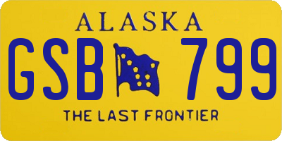 AK license plate GSB799