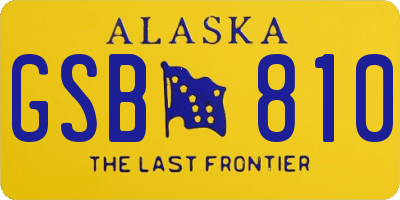 AK license plate GSB810