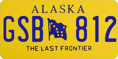 AK license plate GSB812