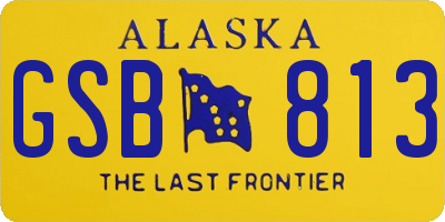 AK license plate GSB813