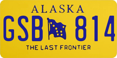 AK license plate GSB814