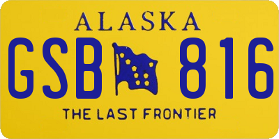 AK license plate GSB816