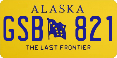 AK license plate GSB821