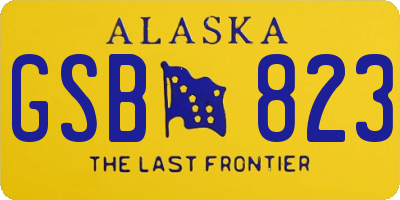 AK license plate GSB823