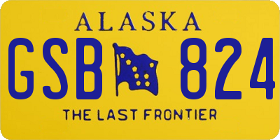 AK license plate GSB824