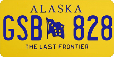 AK license plate GSB828