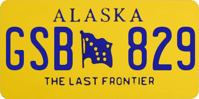 AK license plate GSB829