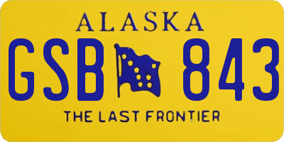 AK license plate GSB843