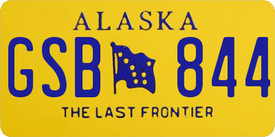 AK license plate GSB844