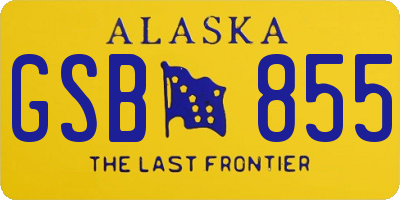 AK license plate GSB855