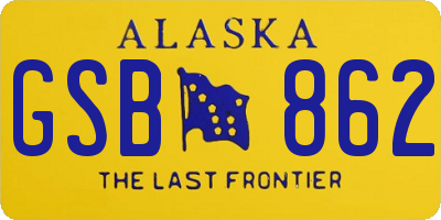 AK license plate GSB862