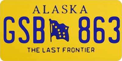 AK license plate GSB863