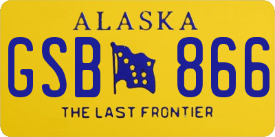 AK license plate GSB866