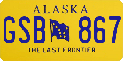 AK license plate GSB867
