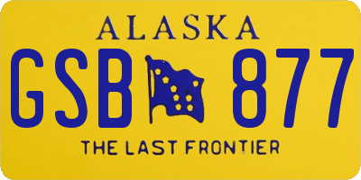 AK license plate GSB877