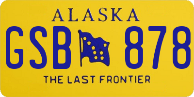 AK license plate GSB878