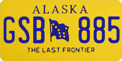AK license plate GSB885