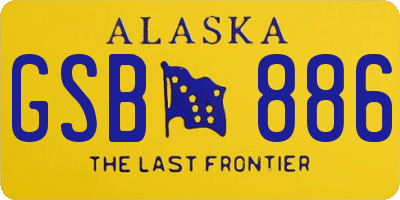 AK license plate GSB886