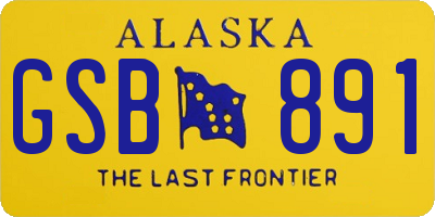 AK license plate GSB891