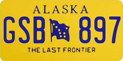 AK license plate GSB897