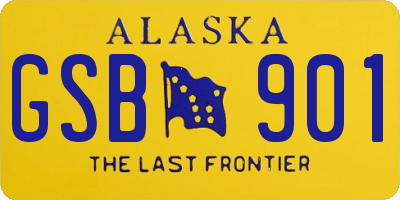 AK license plate GSB901