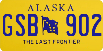 AK license plate GSB902