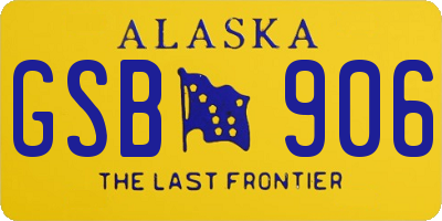 AK license plate GSB906