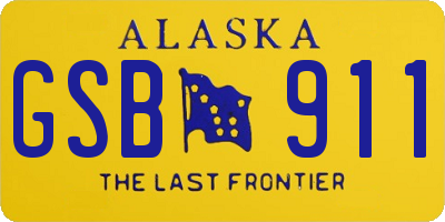 AK license plate GSB911