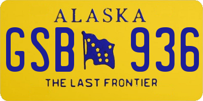 AK license plate GSB936